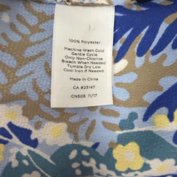 Talbots woman, sleeveless blouse, blue, and white women’s1x - Picture 4 of 5